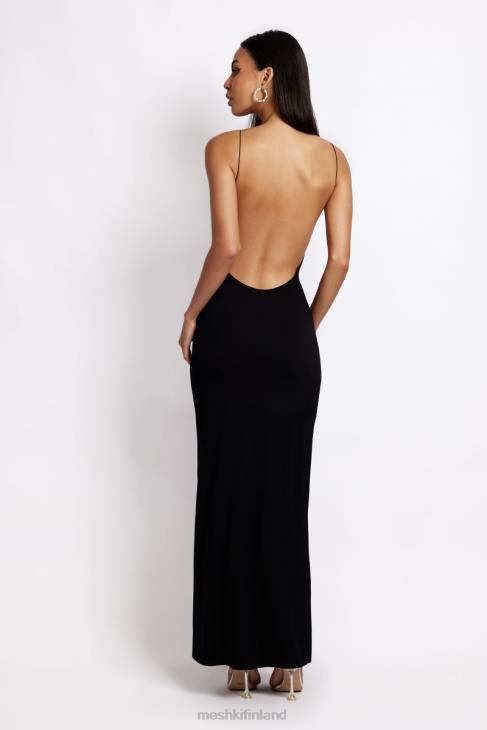 Meshki kirsty strappy ympyräleikkaus maxi mekko 40RL452 vaatetus musta