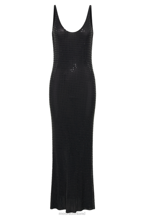 Meshki pam square diamante maxi mekko 40RL131 vaatetus musta