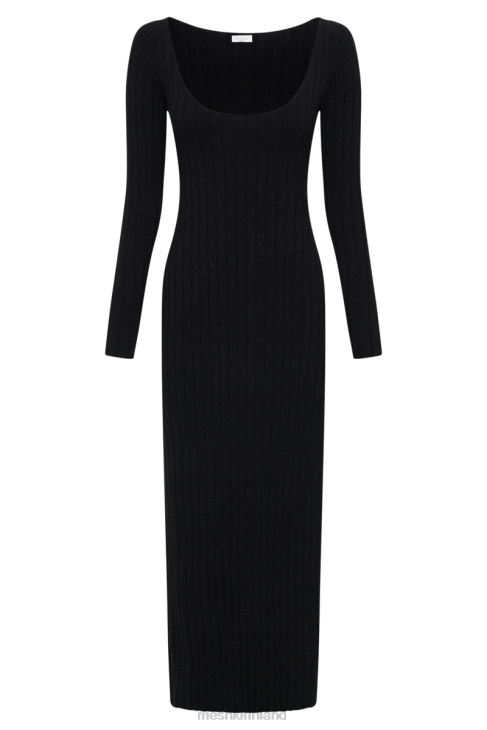 Meshki zinnia knit maximekko halkiolla 40RL64 vaatetus musta