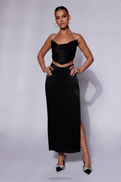 Meshki christie diamante rope maxi hame 40RL1476 vaatetus musta