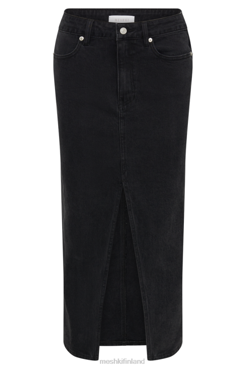 Meshki akaasia denim midihame 40RL1299 vaatetus pesty mustaksi