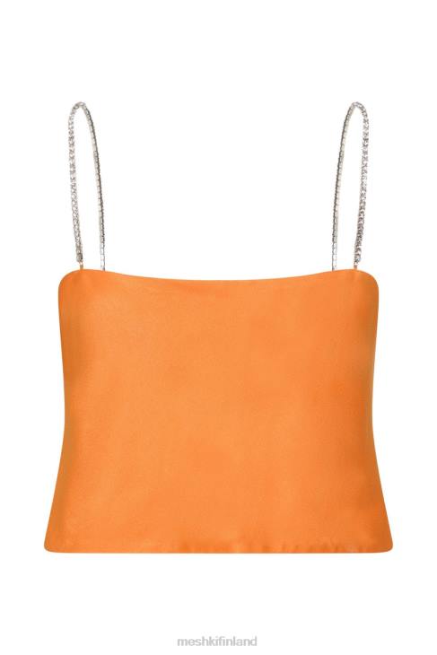 Meshki dayana suora leikkaus crop top 40RL1175 vaatetus mandariini