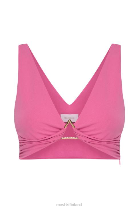 Meshki jacqui-kolmio laitteisto crop top 40RL1185 vaatetus vaaleanpunainen