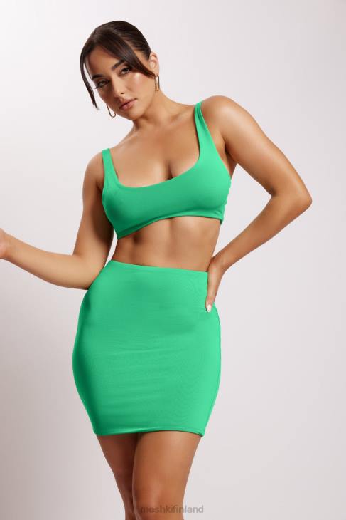 Meshki jemma scoop neck super crop toppi 40RL1162 vaatetus kirkkaanvihreä