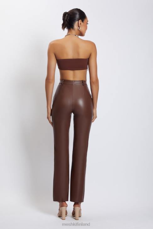 Meshki lea diamante ketju riimu kaula crop top 40RL1117 vaatetus suklaa