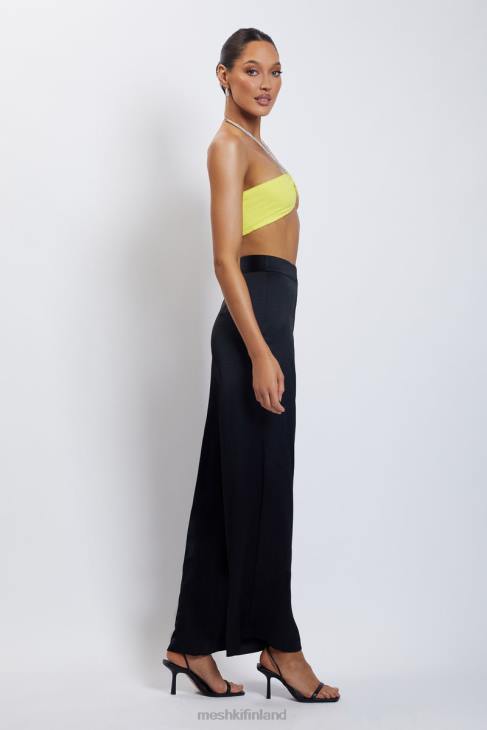 Meshki lea diamante ketju riimu kaula crop top 40RL1142 vaatetus keltainen