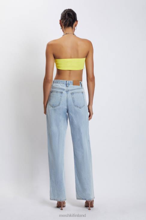 Meshki lea diamante ketju riimu kaula crop top 40RL1142 vaatetus keltainen