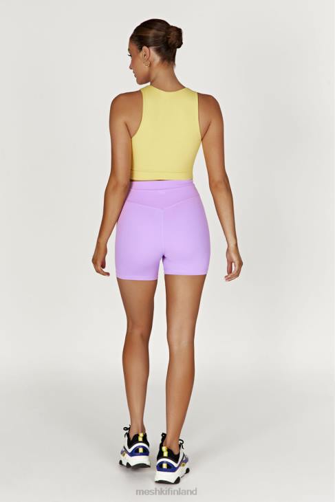 Meshki lori kaksisävyinen Racer crop toppi 40RL1075 vaatetus lila/keltainen