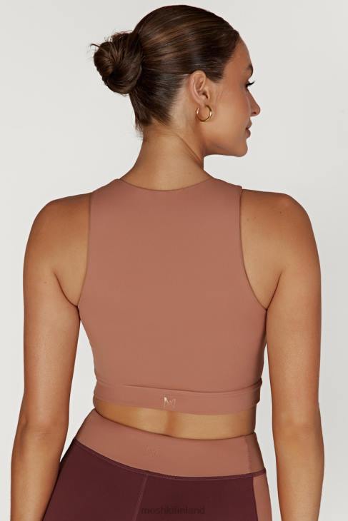Meshki lori kaksisävyinen Racer crop toppi 40RL1094 vaatetus mahonki/rusketus