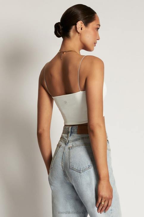 Meshki yvonne cami crop toppi 40RL938 vaatetus valkoinen