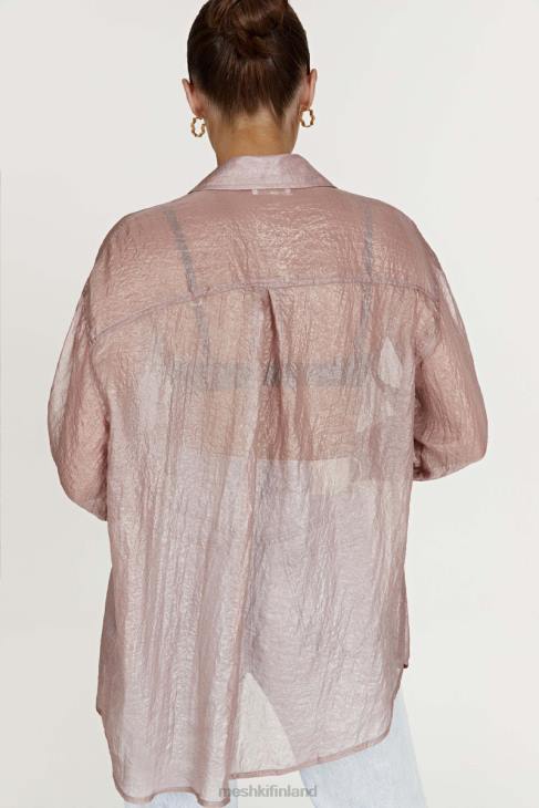 Meshki molly oversized läpinäkyvä irisoiva paita 40RL1105 vaatetus taupe