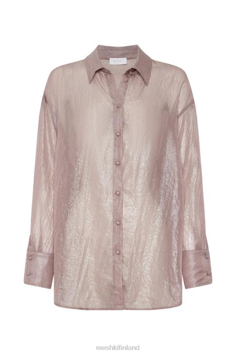 Meshki molly oversized läpinäkyvä irisoiva paita 40RL1105 vaatetus taupe