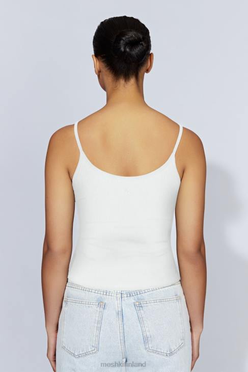 Meshki alexis ribbed cami pitkäsiima toppi 40RL1121 vaatetus valkoinen