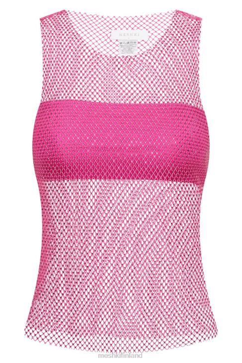 Meshki emerson diamante mesh tanktop 40RL988 vaatetus ruusun pinkki