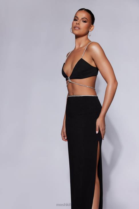 Meshki sweeney diamante bralette toppi 40RL1097 vaatetus musta