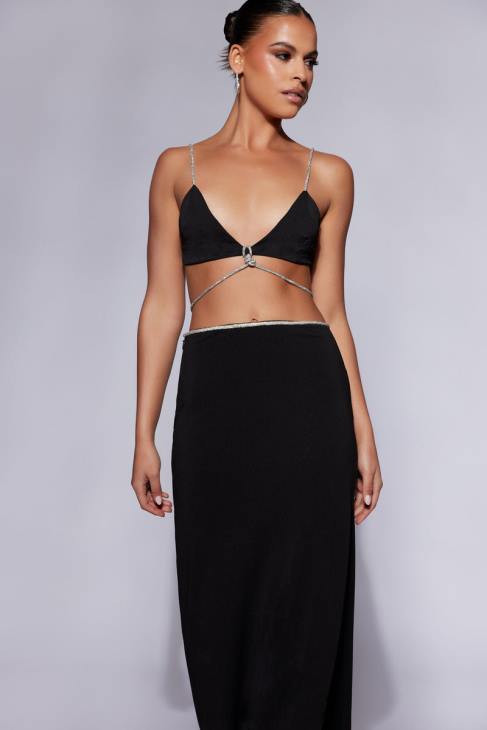 Meshki sweeney diamante bralette toppi 40RL1097 vaatetus musta